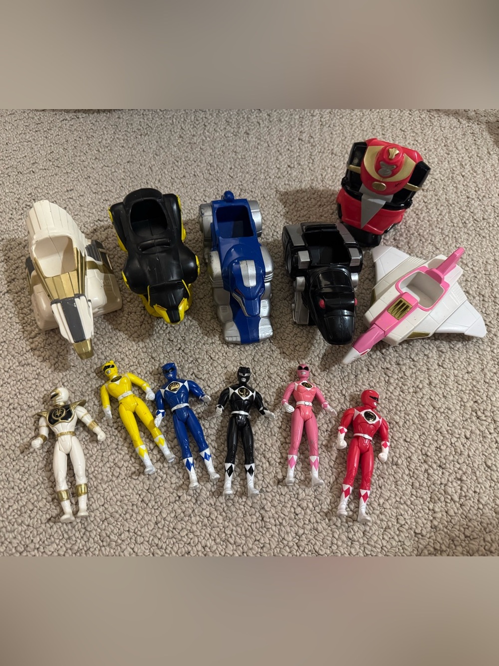 Vintage 1995 McDonald's Mighty Morphin Power Rangers Movie Toy Lot of 6